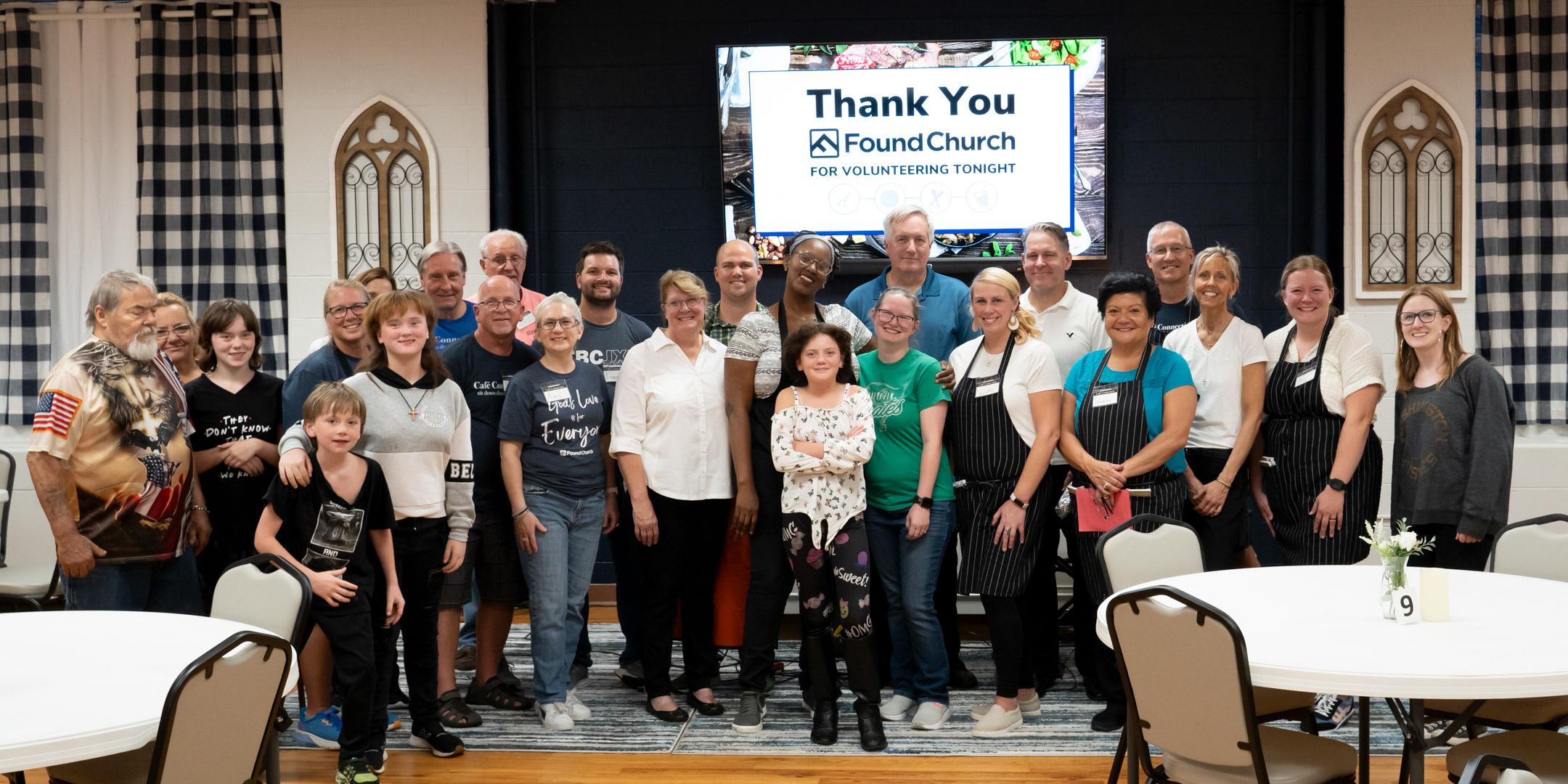 Serving dinner at Cafe Connections