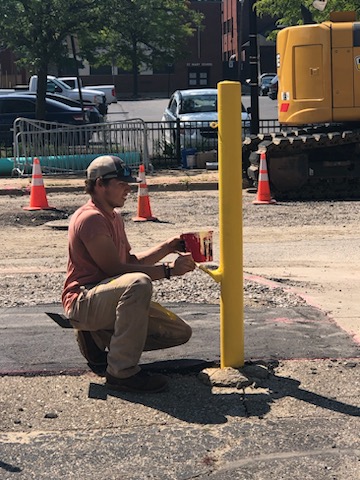 Beautifying the parking lot in downtown jackson