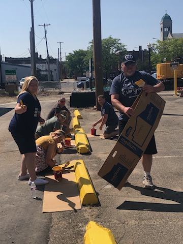 Beautifying the parking lot in downtown jackson