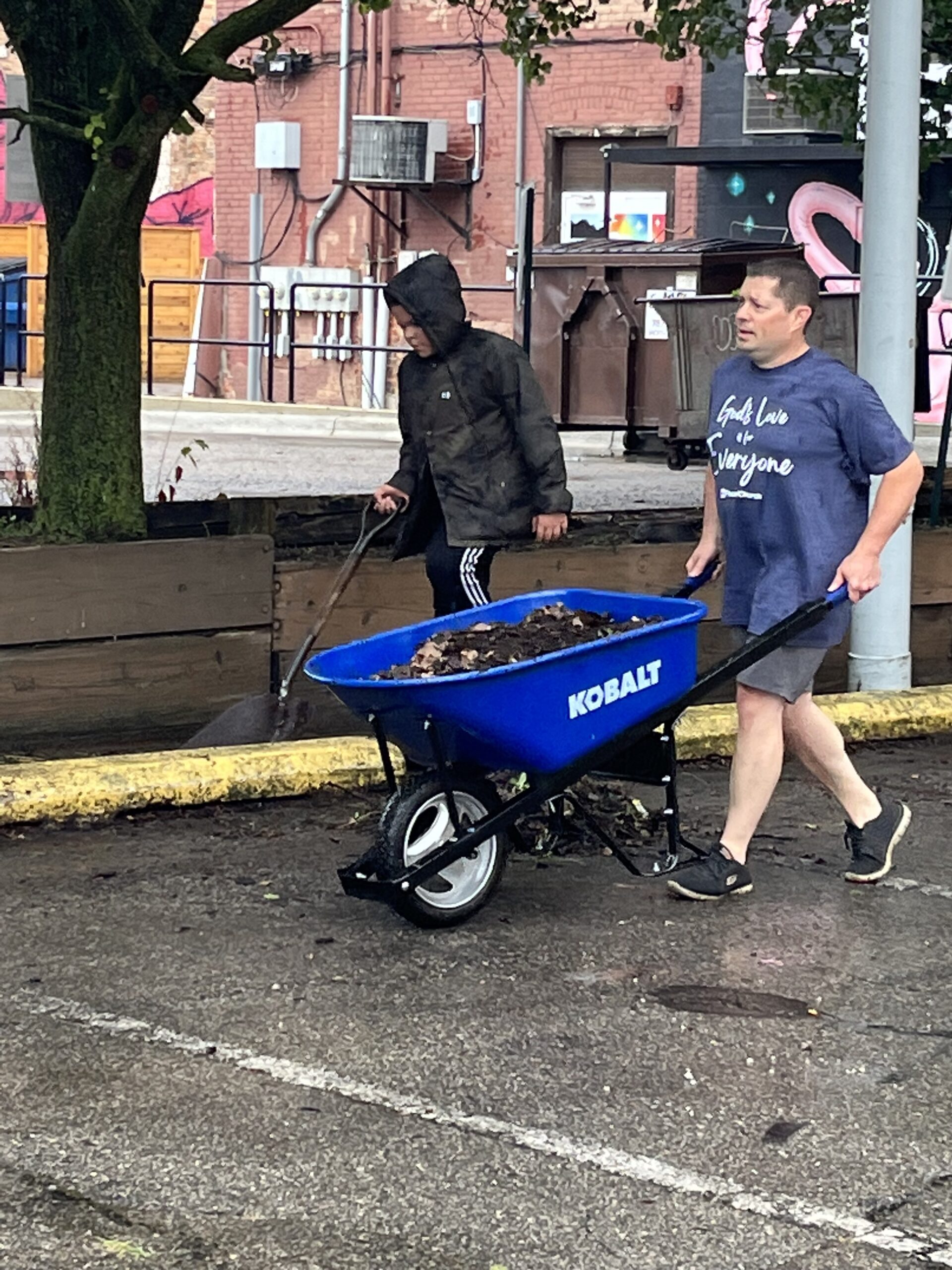 Beautifying the parking lot in downtown jackson