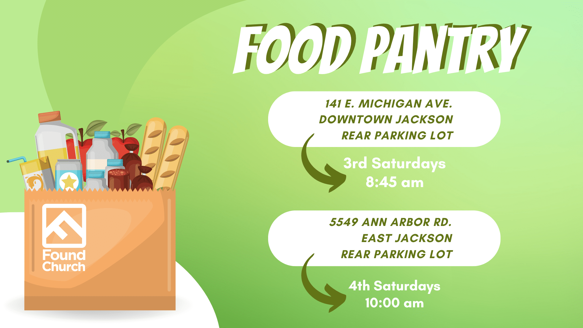 Food Pantries run by Found Church